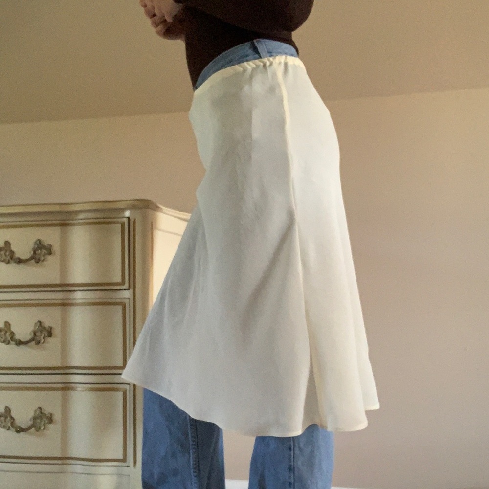 100% silk semi sheer flare skirt